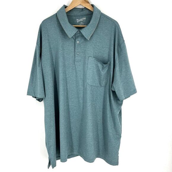 Duluth Trading Shirt Size 3XL Mens Blue Pressure Cooker Polo Standard Fit Pocket - Picture 1 of 7